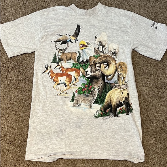 Other - Vintage 1991 animal all over print tee
